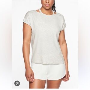 NWT Athleta Glimpse Open Neck Tee